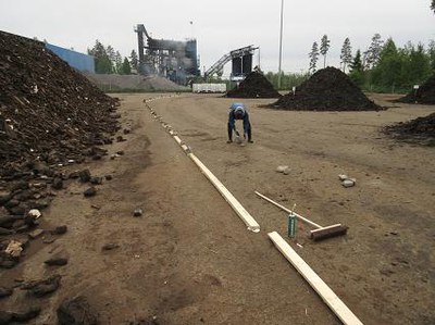 Construction of the composting test site