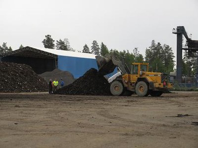 Construction of the composting test site in June 2015
