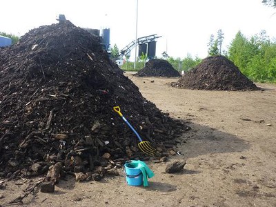 Sampling of a compost test heap