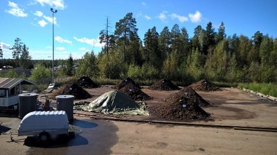 The composting test site in August 2016
